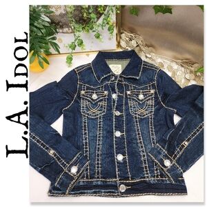 NWOT L.A. IDOL Dark Wash Denim Jacket